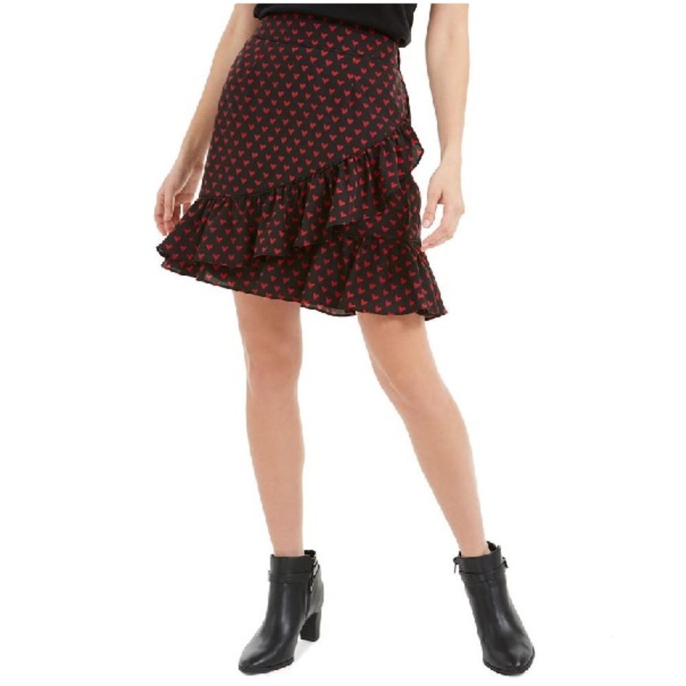 Maison Jules Ruffled Pull-On Skirt